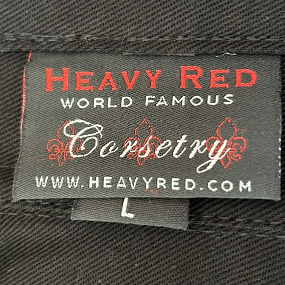 Heavy Red • Alice en Splendeur Dément - Gold & Red Brocade Heart Corset Sz Large - Picture 7 of 17